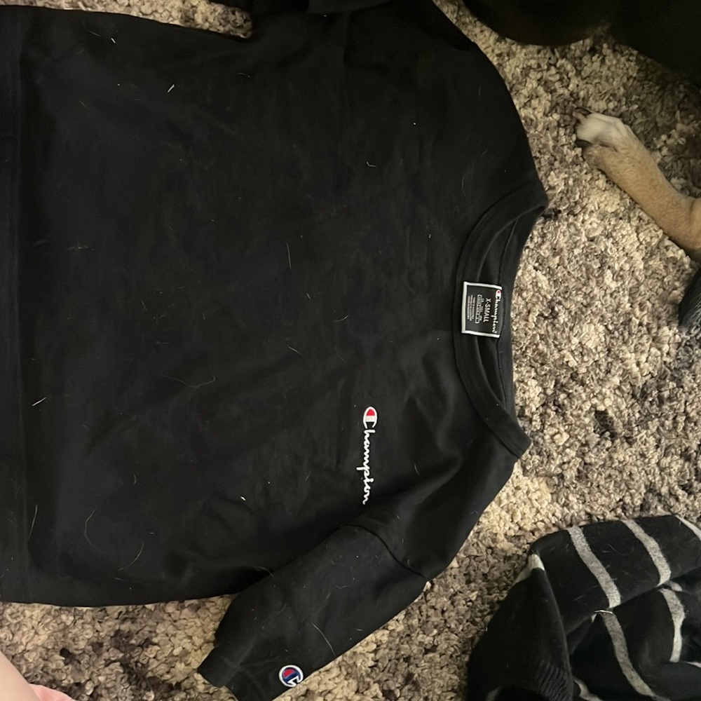 black champion crop top